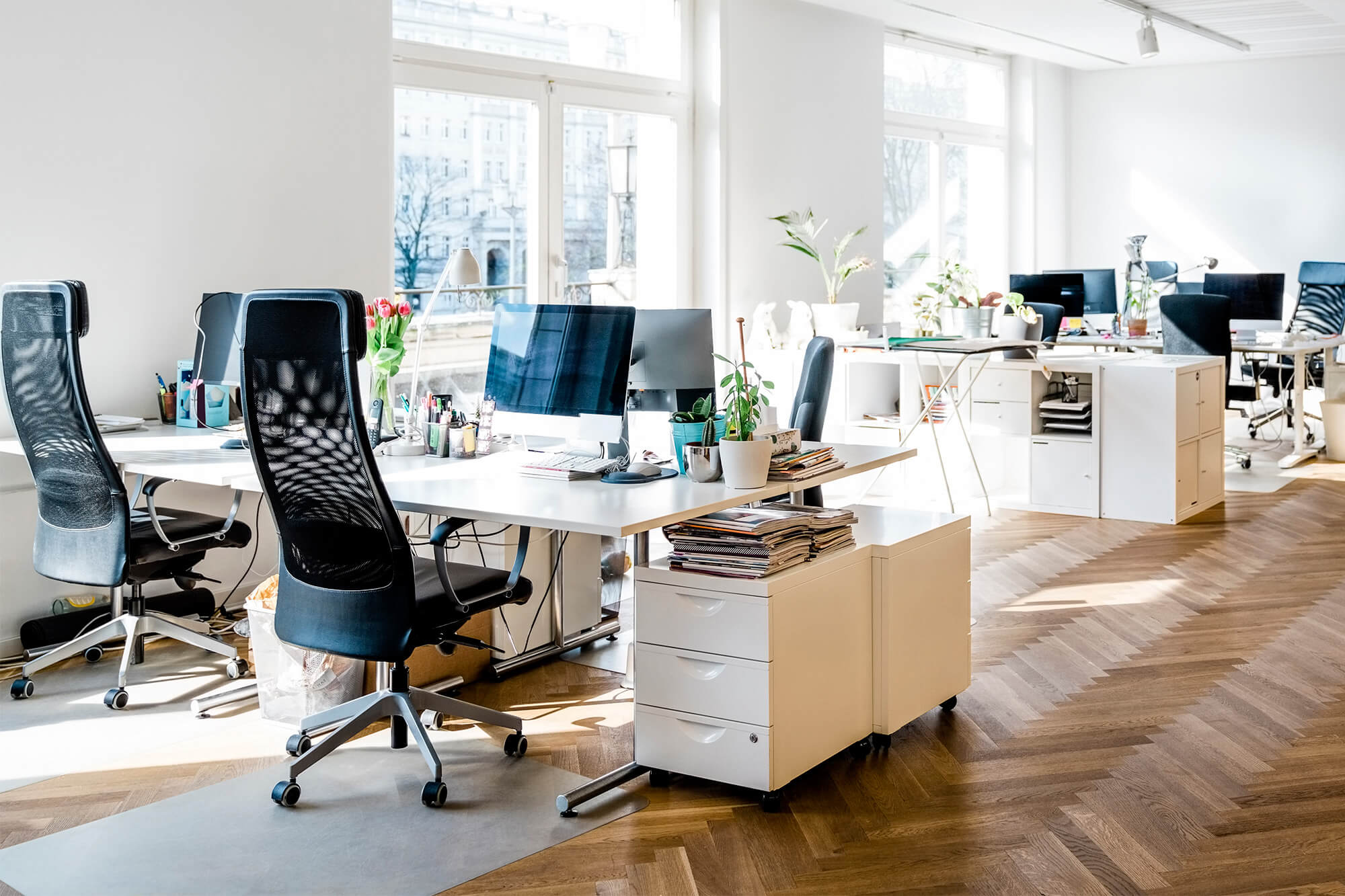 Open concept office space